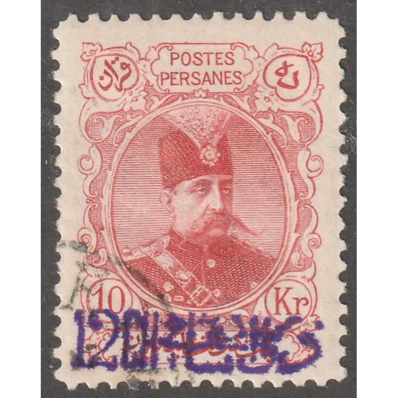 Persian stamp, Scott#366, mint, hinged, Violet surcharged, 1903, #A-1