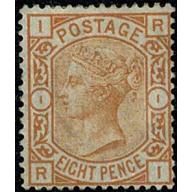 8d Orange "RI" Plate 1. Mounted mint. SG 156