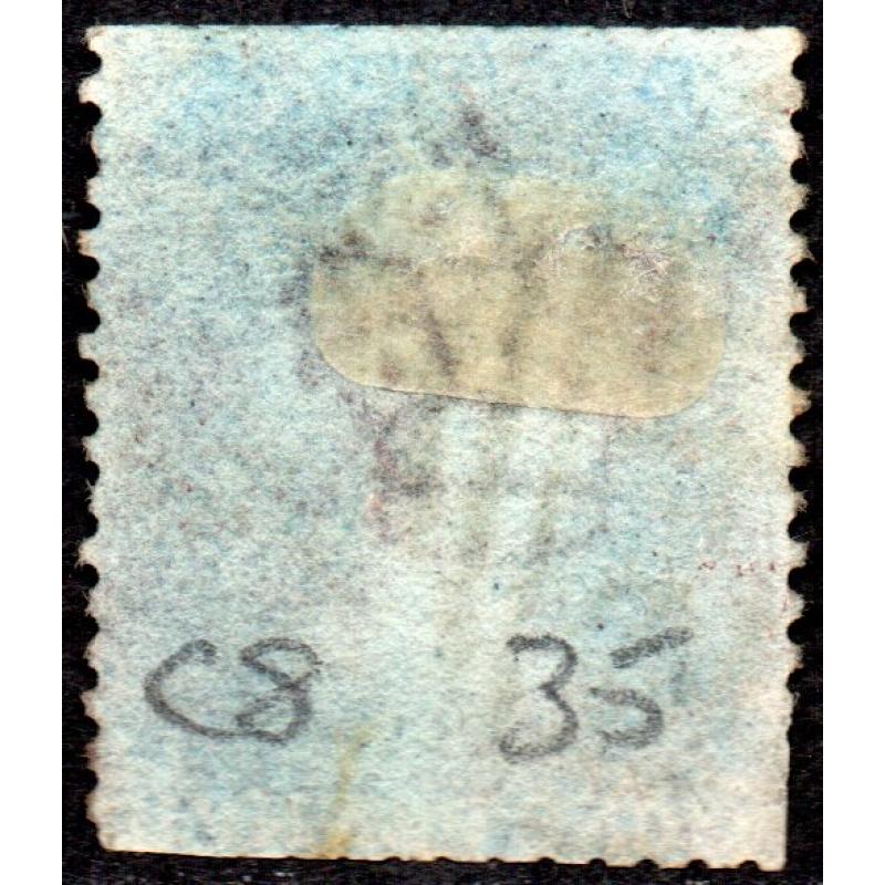 1856 C8 Sg 29 1d red-brown &#039;NG&#039; Plate 35 with 545 Newcastle Numeral Cancel Used