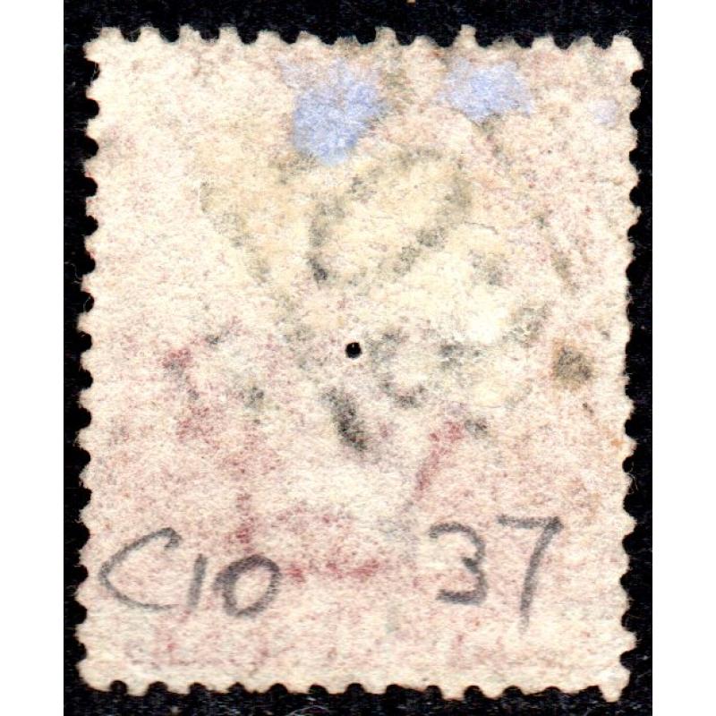 1856 Sg 40 C10 1d red-brown &#039;EB&#039; Plate 44 with 159 Glasgow Numeral Cancel Used