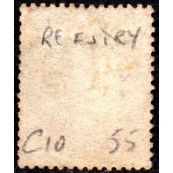 1857 Sg 40 C10 1d rose-red &#039;SC&#039; Plate 55 with minor re-entry Good to Fine Used