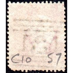 1857 Sg 40 C10 1d rose-red &#039;LG&#039; Plate 57 with 131 Edinburgh Cancel Good Used